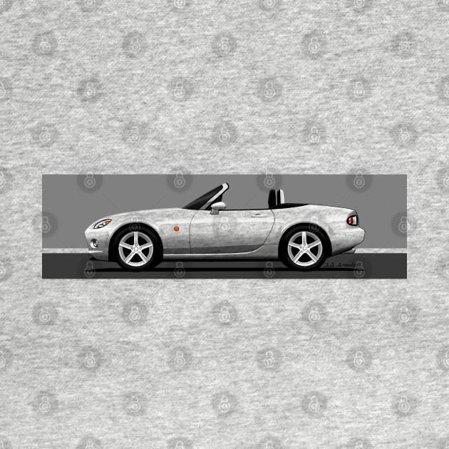 My drawing of the transparent NC 1.8 roadster convertible classic sports car by jaagdesign